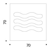 Danese Undici, Onde serigrafia - dimensioni