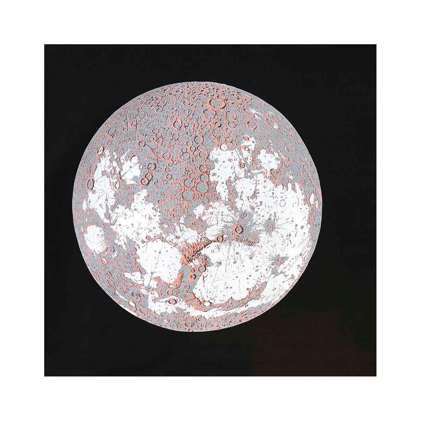 Carta della Luna serigrafia su tela