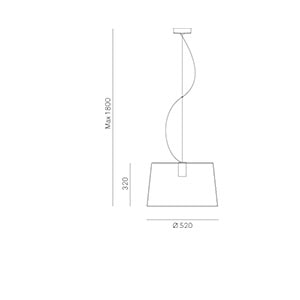 Pedrali L001S lampada a sospensione - dimensioni