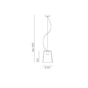 Pedrali L001S lampada a sospensione - dimensioni