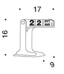 Danese Timor calendario perpetuo - dimensioni