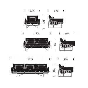 Herman Miller Wireframe sofa poltrona divano dimensioni