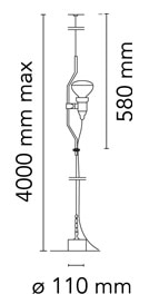 Flos Parentesi lampada a sospensione - dimensioni