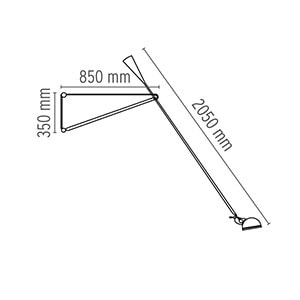 Flos 265 lampada da parete - dimensioni