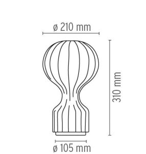 Flos lampada da tavolo Gatto di Castiglioni - dimensioni small
