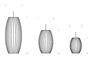 Herman Miller Nelson Bubble lampada a sospensione cigar