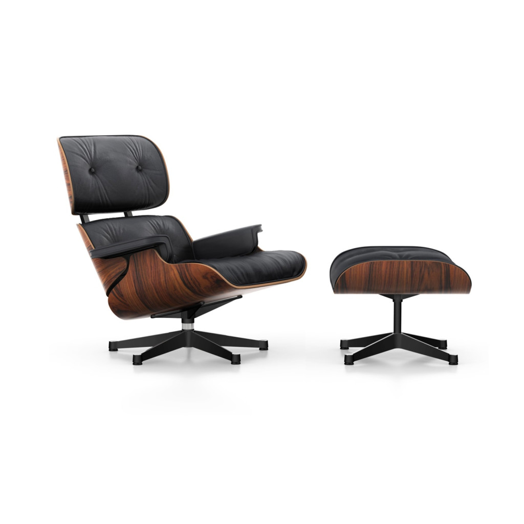 Vitra LoungeChair Ottoman Palissandro