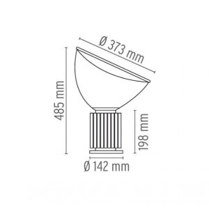 Flos Taccia small lampada da tavolo - dimensioni