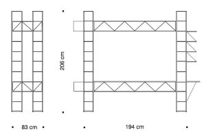 Rexite Abitacolo letto divano - dimensioni