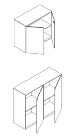 UniFor LessLess Color contenitore archiviazione in alluminio per ufficio - dimensioni 
