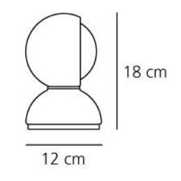 Artemide Eclisse lampada da tavolo - dimensioni