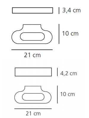Artemide Talo Wall lampada da parete - dimensioni