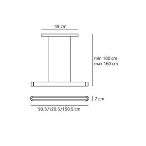 Artemide Talo lampada sospensione LED - dimensioni