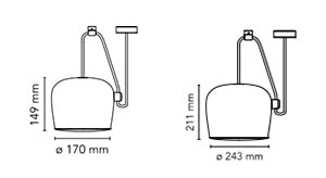 Flos Aim lampada a sospensione - dimensioni