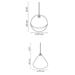 Flos String Light lampada a sospensione - dimensioni