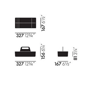 Vitra Toolbox portaoggetti da scrivania - dimensioni