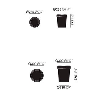 Vitra Happy Bin cestino gettacarte - dimensioni