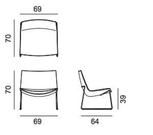 Catifa 60 Lounge Chair - dimensioni