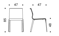 ICF Stick Chair ATK - dimensioni