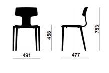 Colos Split sedia - dimensioni