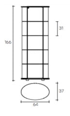 Fiam Palladio vetrina - dimensioni
