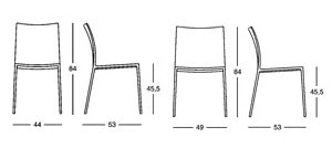 Zanotta Lea sedia design- dimensioni 