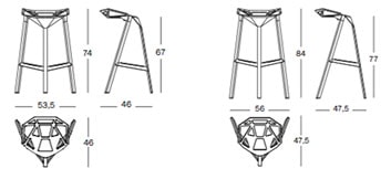 Magis Stool_One sgabello - dimensioni