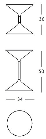 Zanotta Tempo tavolino portaoggetti di design - dimensioni