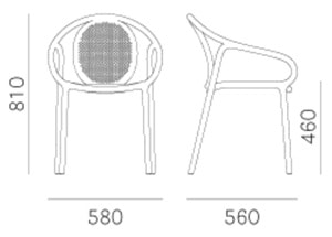 sedia Remind 373 - dimensioni