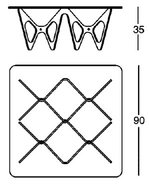 Zanotta Butterfly tavolino basso di design dimensioni