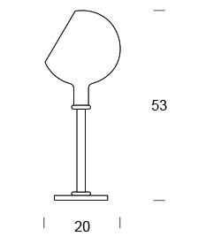 Fontana Arte lampada da tavolo Parola