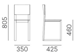 Pedrali Brera sedia in legno