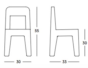 Magis seggiolina Pop - dimensioni