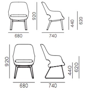 Pedrali Babila comfort seduta lounge