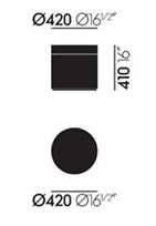 Vitra Visiona stool sgabello imbottito - dimensioni