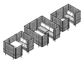 Vitra Alcove Cabin sofa postazioni lavoro privacy visiva acustica