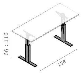 Della Chiara Fit Desk scrivania regolabile in altezza