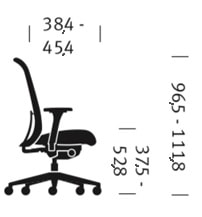 Herman Miller sedia ufficio operativa direzionale Lino Chair dimensioni