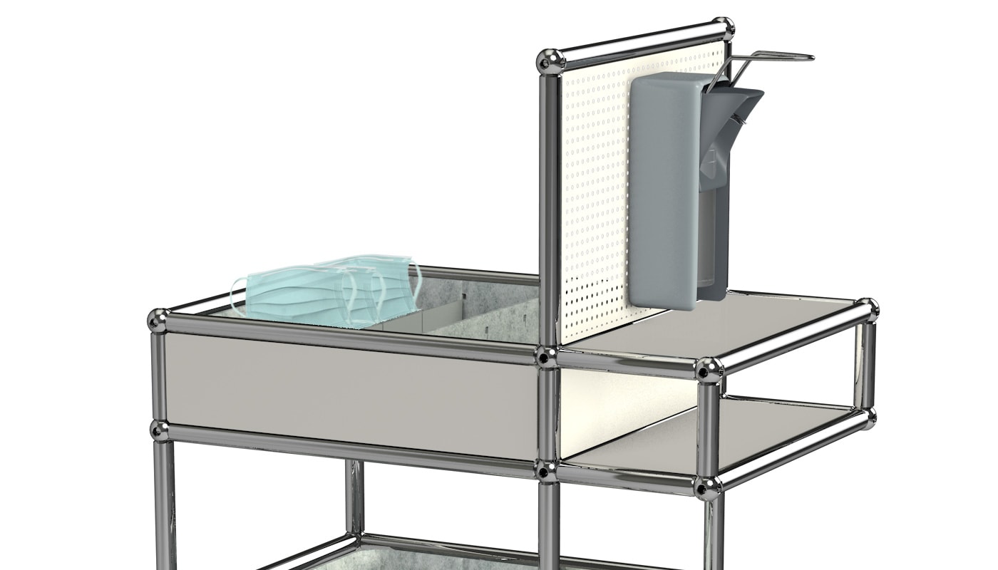 USM Safe Cart carrello ruote igiene ufficio dettaglio