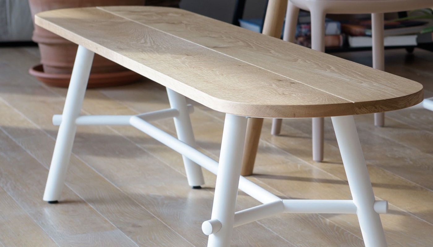 INFINITI record bench panca rovere naturale gallery 2
