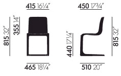 vitra evo-c seduta - dimensioni