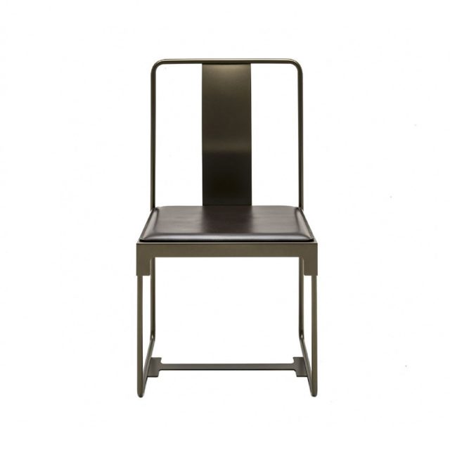 Driade Mingx sedia in acciaio e cuoio - shop online