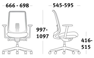 Herman Miller Verus sedia per ufficio operativa ergonomica e performante dimensioni