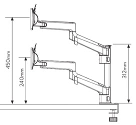 Herman Miller Lima portamonitor dimensioni
