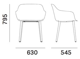 Pedrali BabilaXL 2754 - dimensioni