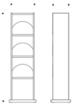 Danese Floreana libreria - dimensioni