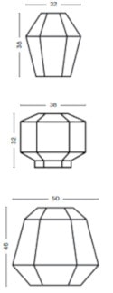 Hay Bonbon lampada - dimensioni paralumi