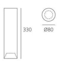 Artemide Tagora 80 lampada led a soffitto - dimensioni