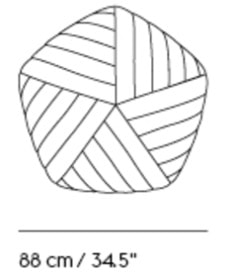 muuto Five Pouf large - dimensioni