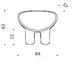 Dirade Roly Poly poltroncina - dimensioni